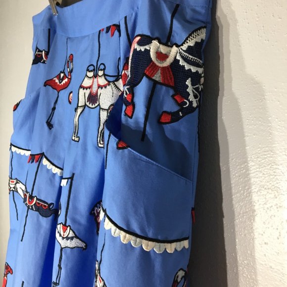 Plus Size Skirt Pockets, Novelty Print Skirt, Circus Skirt, Embroidered Skirt - Picture 10 of 14